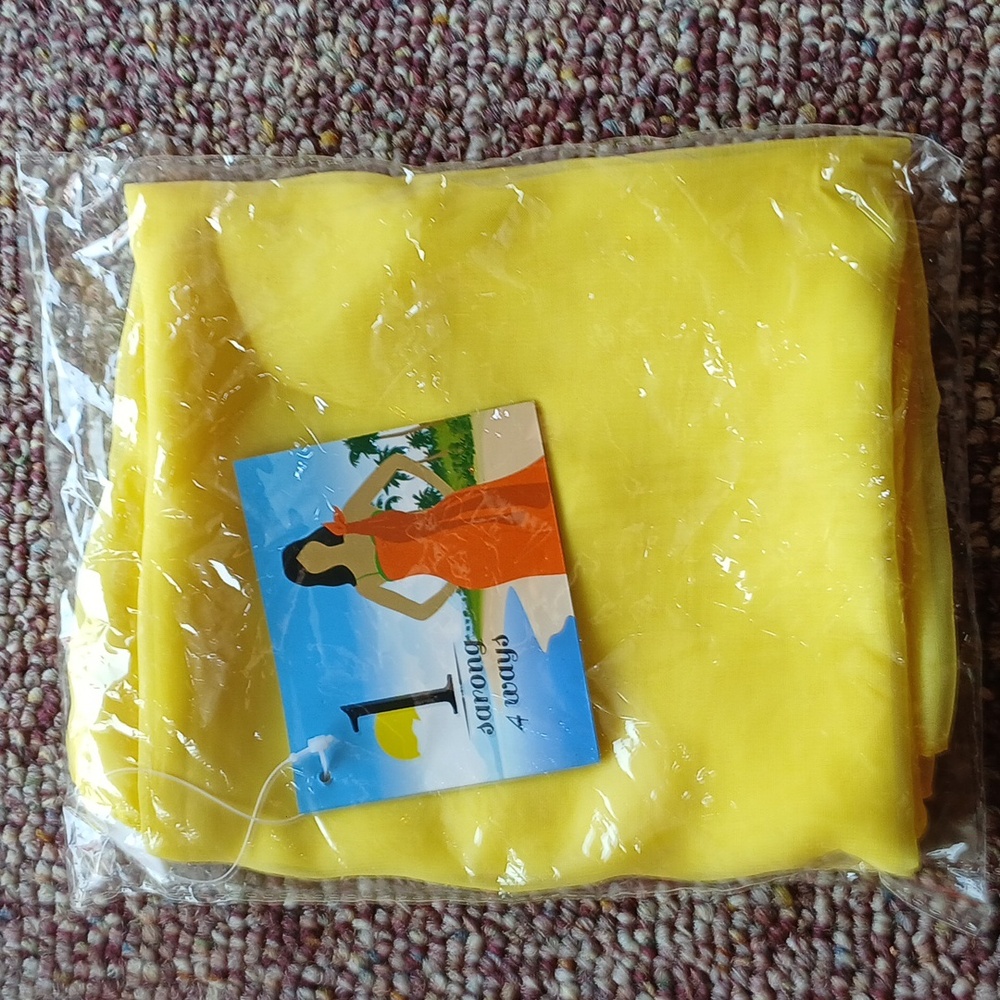 Vibrant Swim Sarong Yellow Size OS